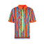 COOGI Turks - Printed Cotton Jersey Button Down Short Sleeve Top