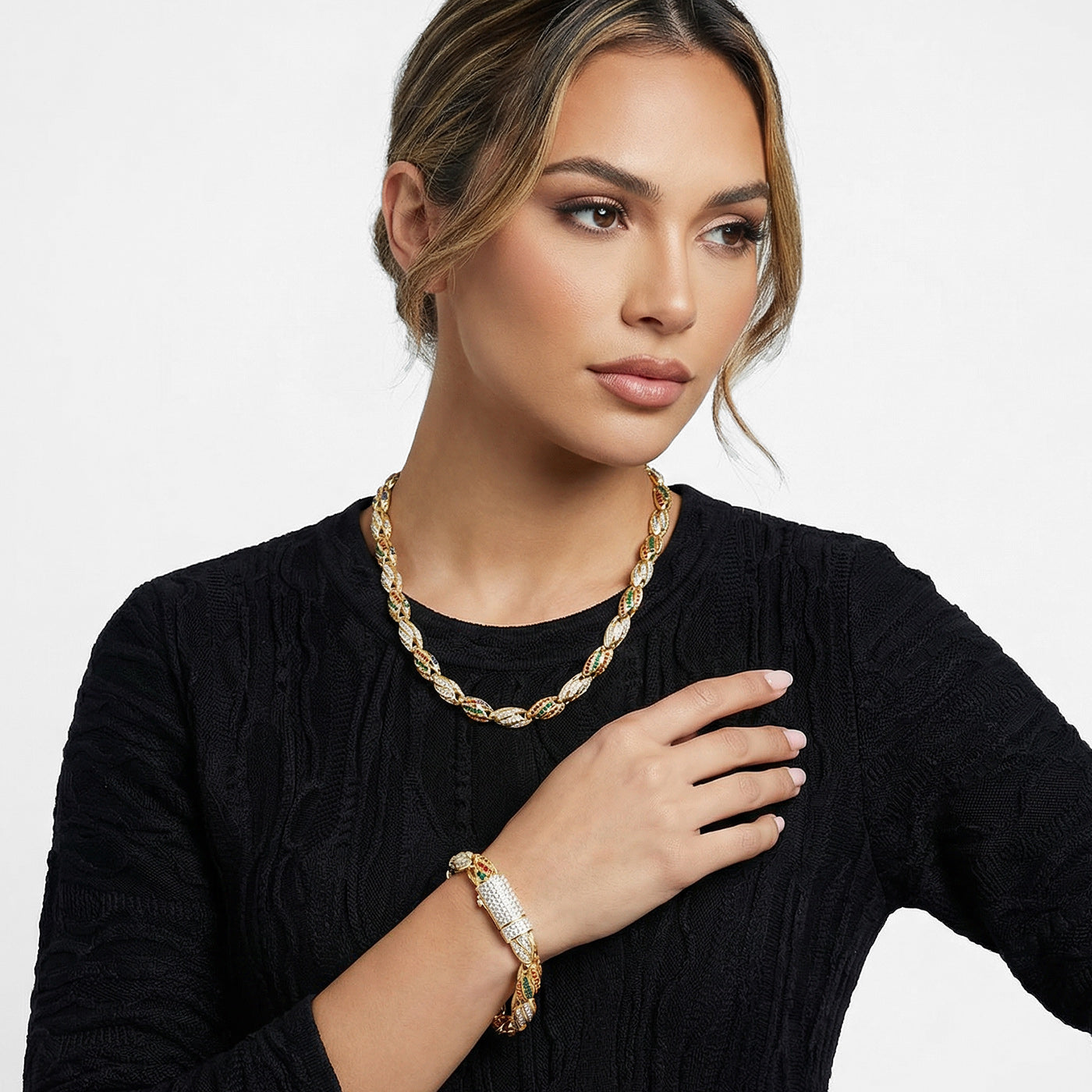 COOGI Twisted Rope Necklace "The Outback" - Yellow Gold Plated