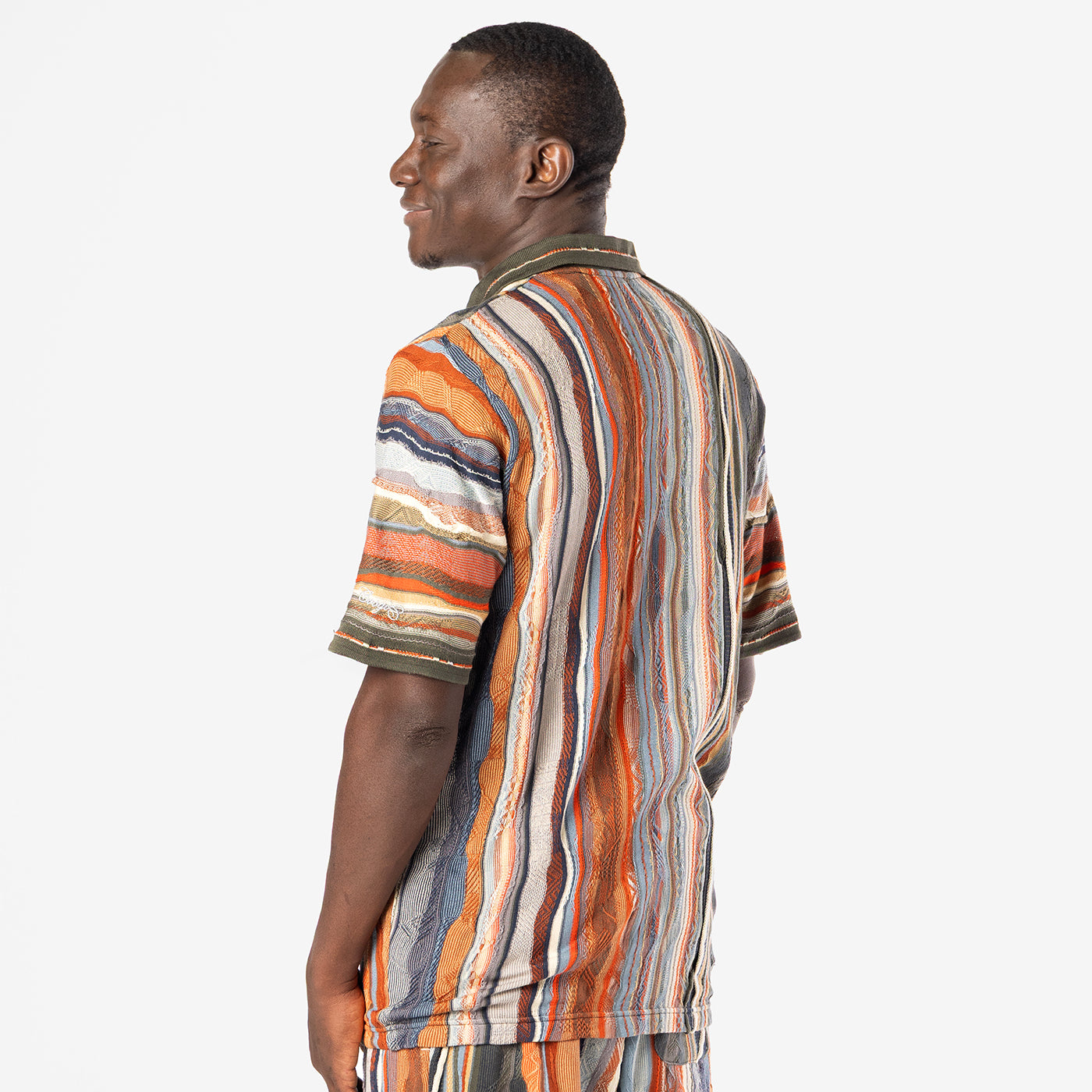 New - COOGI Light Weight Sweater Knit Polo in Natural