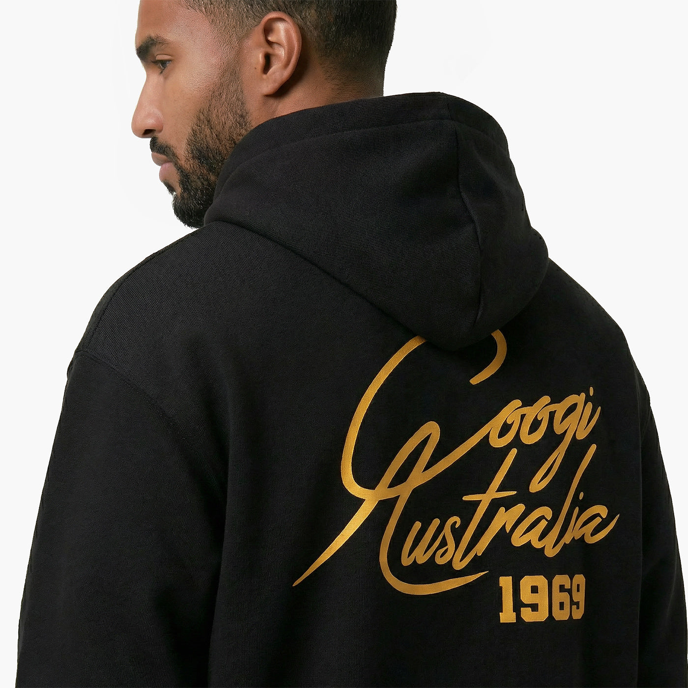 New - COOGI Script Hoody - Oversized - Black: COOGI Crown Reserve HeavyLuxe Fleece