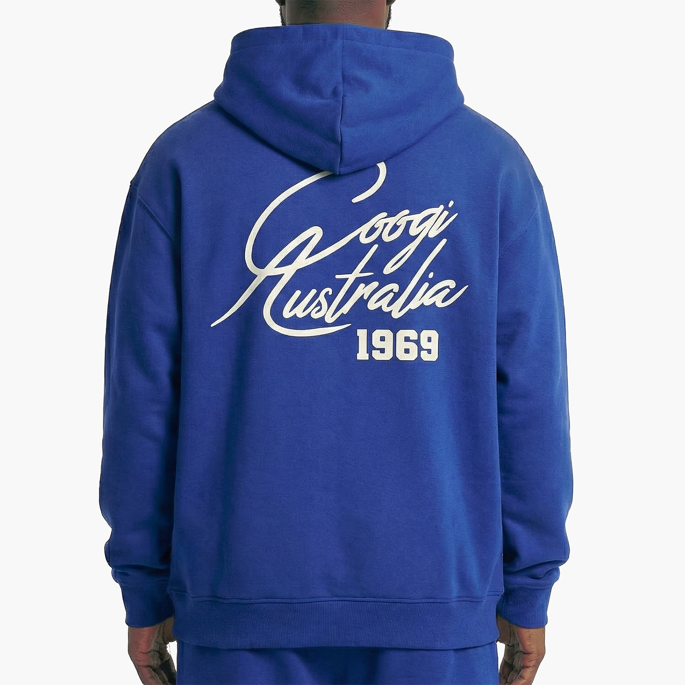 New - COOGI Script Hoody - Oversized - Royal: COOGI Crown Reserve HeavyLuxe Fleece