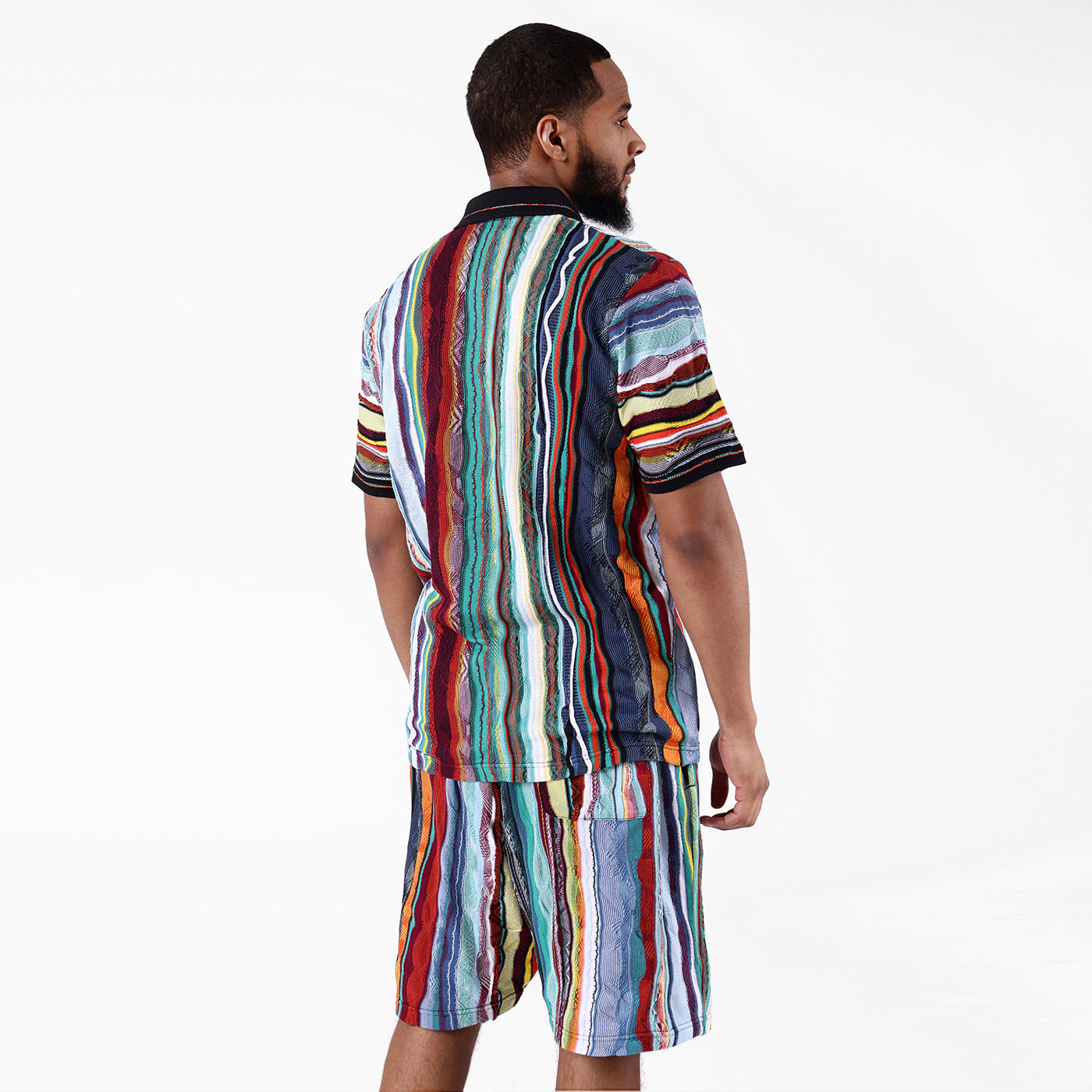 New - COOGI Light Weight Sweater Knit Polo in Jade Black