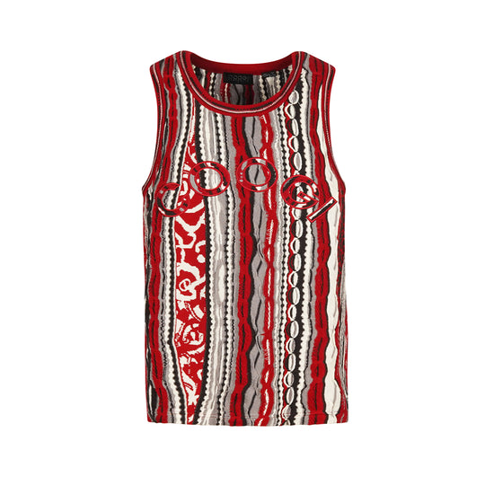 New -COOGI Red-Black Sweater Knit Basketball Jersey