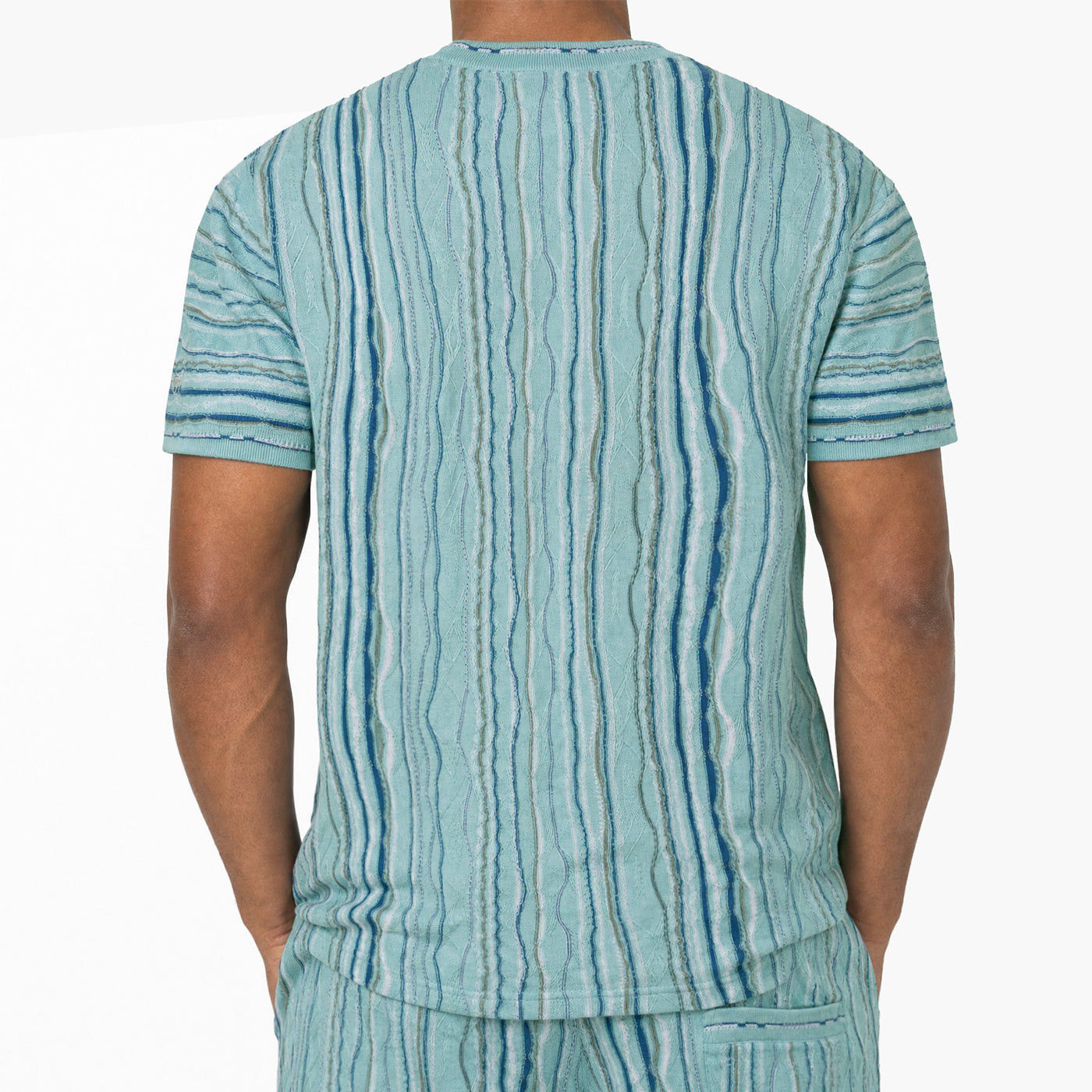 New - COOGI Light Weight Sweater Knit Tee - Blue Base