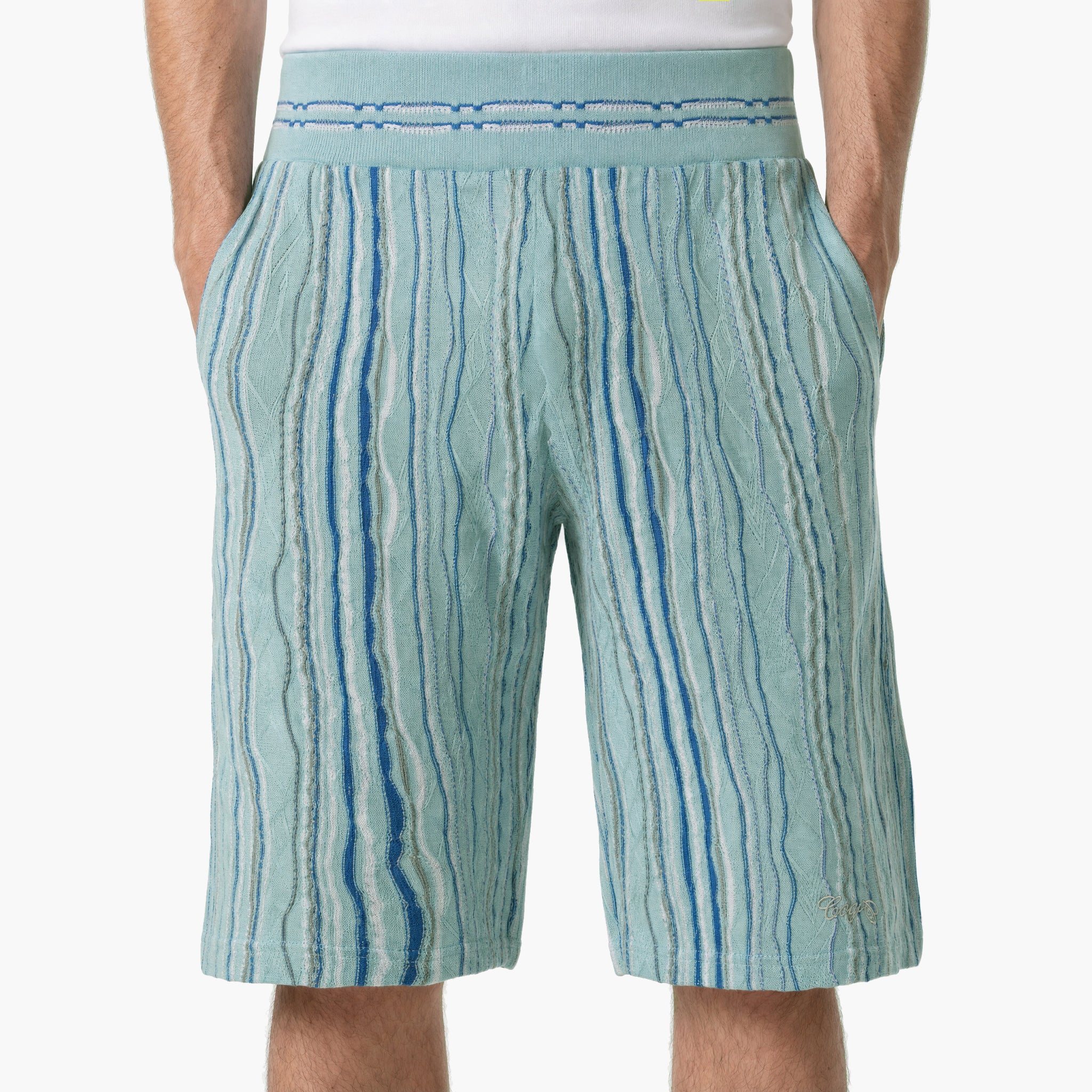 New -COOGI Light Weight Sweater Knit Shorts - Blue Base