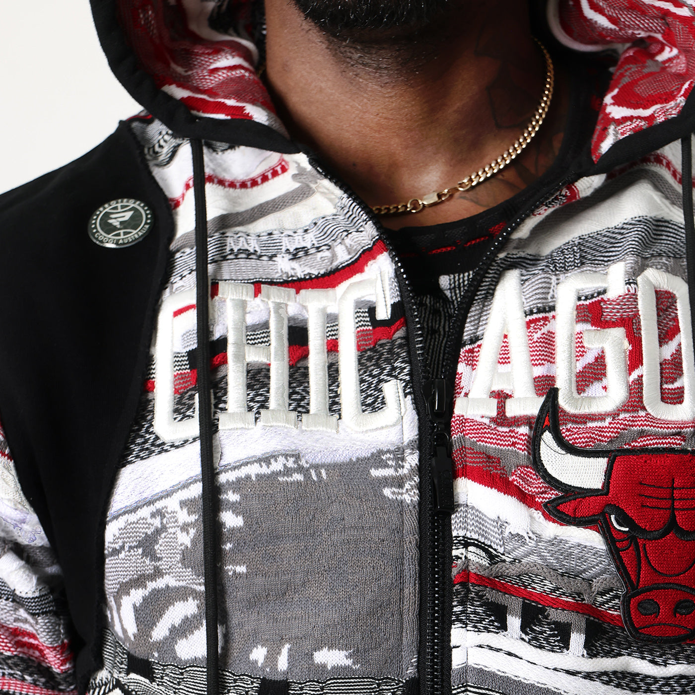 New - COOGI X NBA X Protege - Chicago Bulls Full Zip Hoody