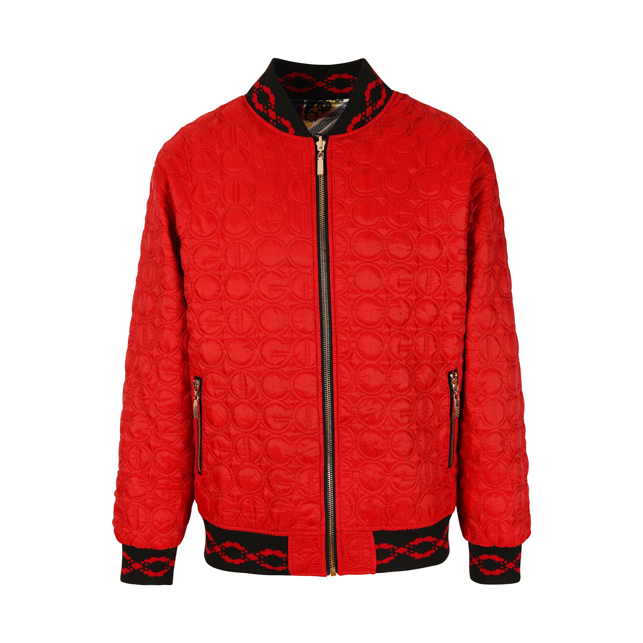 COOGI LINK QUILT (REVERSIBLE TO HERITAGE PRINT) SATIN JACKET