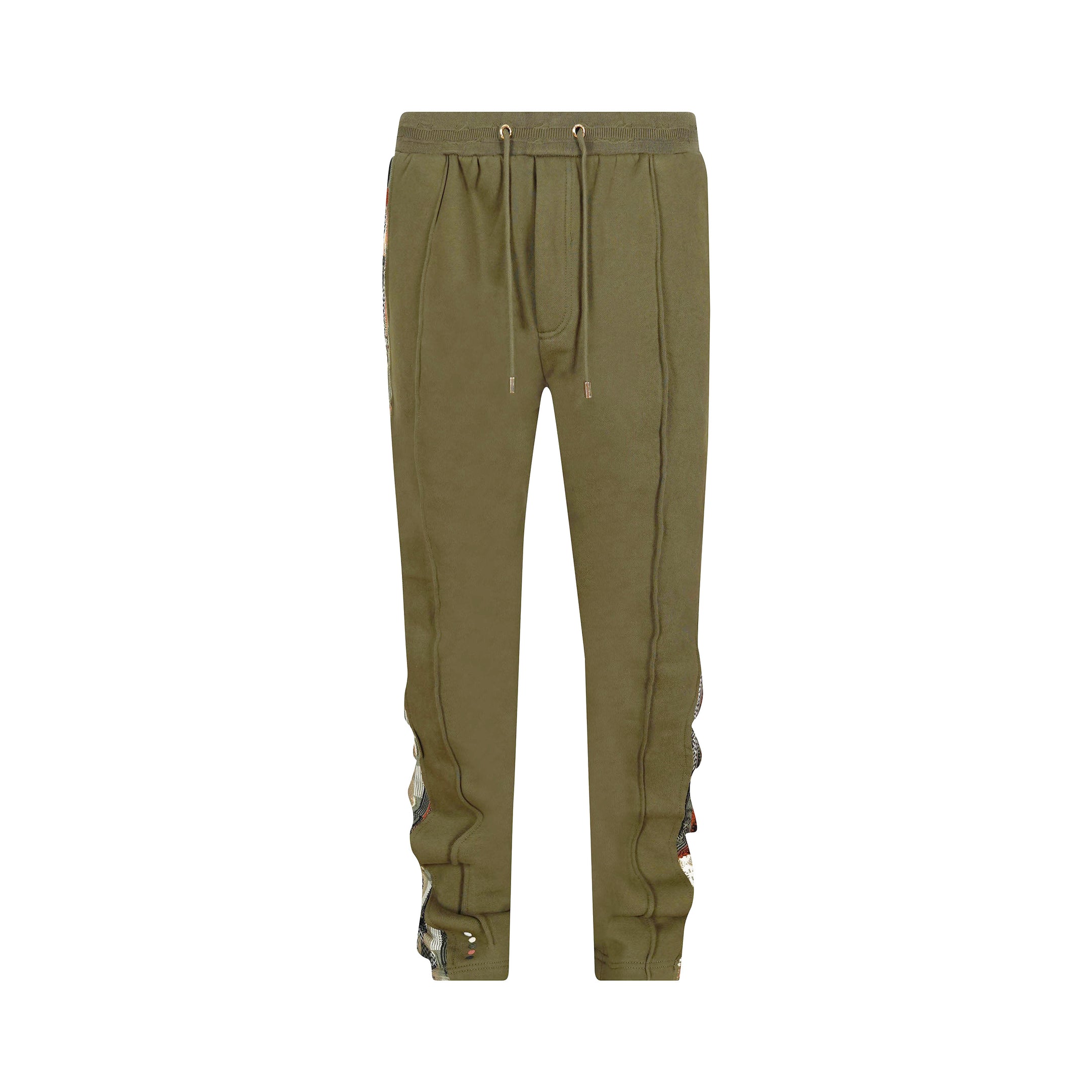 COOGI Sweater Pieced Fleece Jogger- Olive