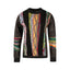 COOGI Leather, Suede and Sweater Pieced Crew - Black