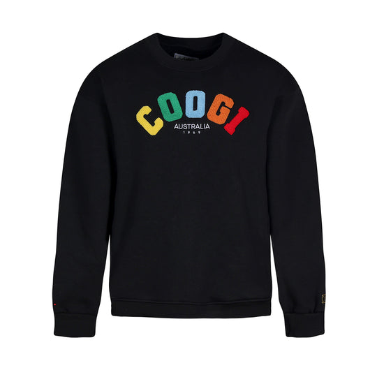 New - COOGI - Block Logo Crew - Oversized - Black: COOGI Crown Reserve HeavyLuxe Fleece