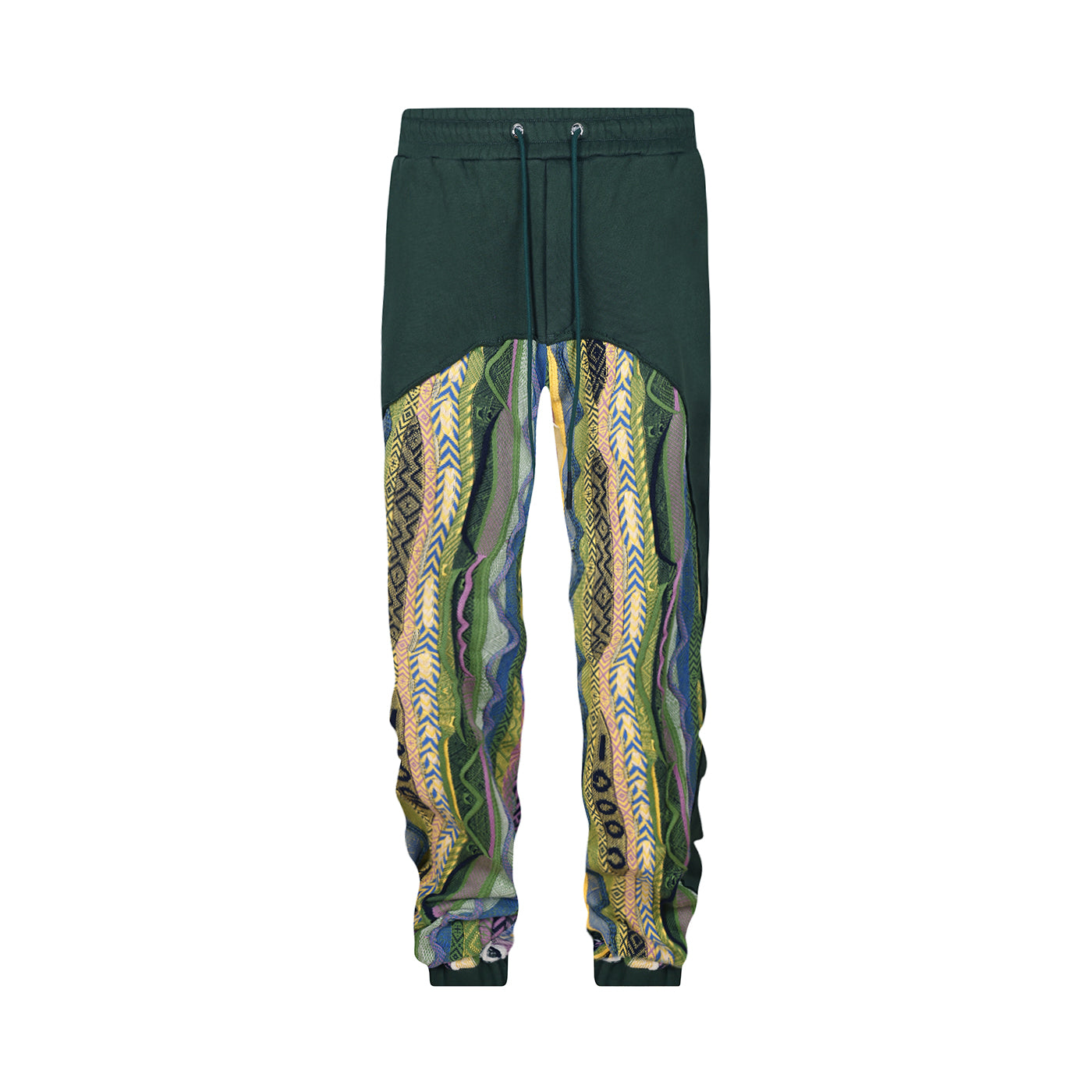 New - COOGI Sweater Pieced Fleece Jogger in Green