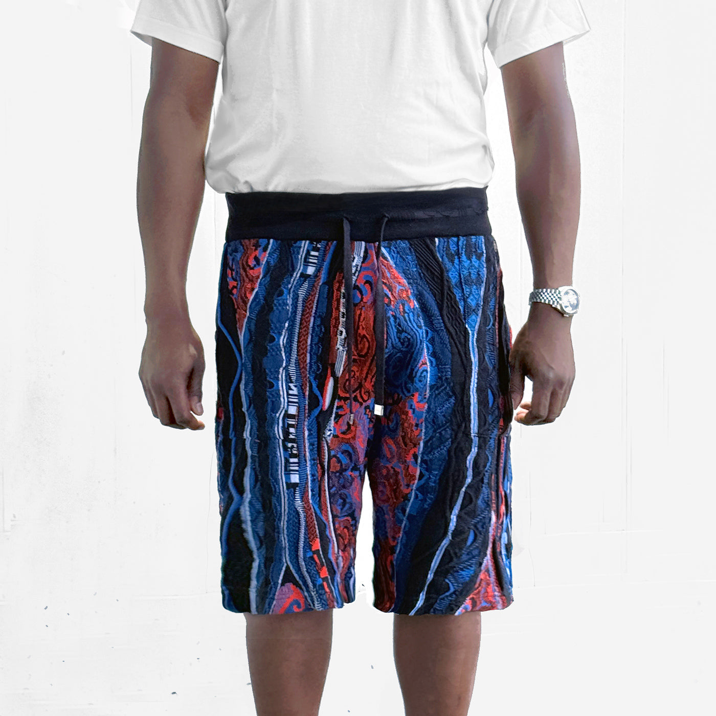 New - COOGI Navy and Orange Sweater Knit Shorts