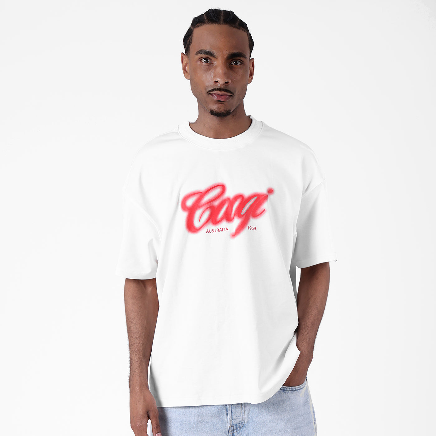New - COOGI Airbrush Tee - Oversized - White