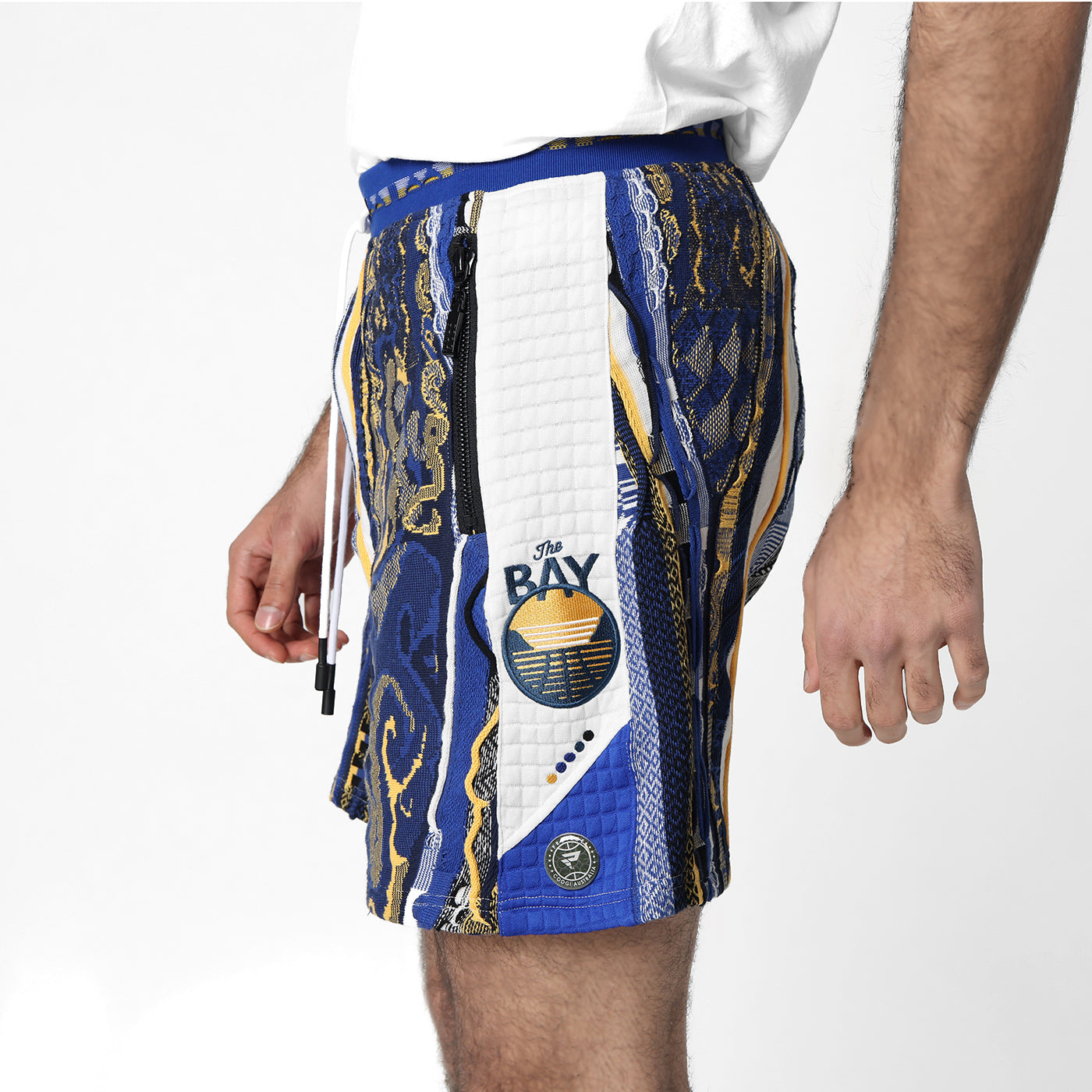 New - COOGI X NBA X Protege -Golden State Warriors Sweater Knit Basketball Shorts