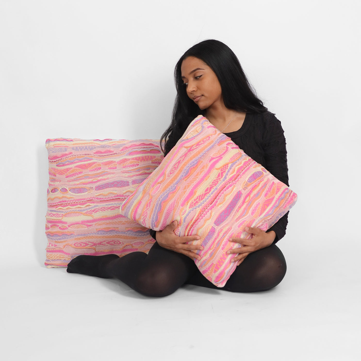 COOGI Pacific Rose Throw Pillow 21x21 Inch