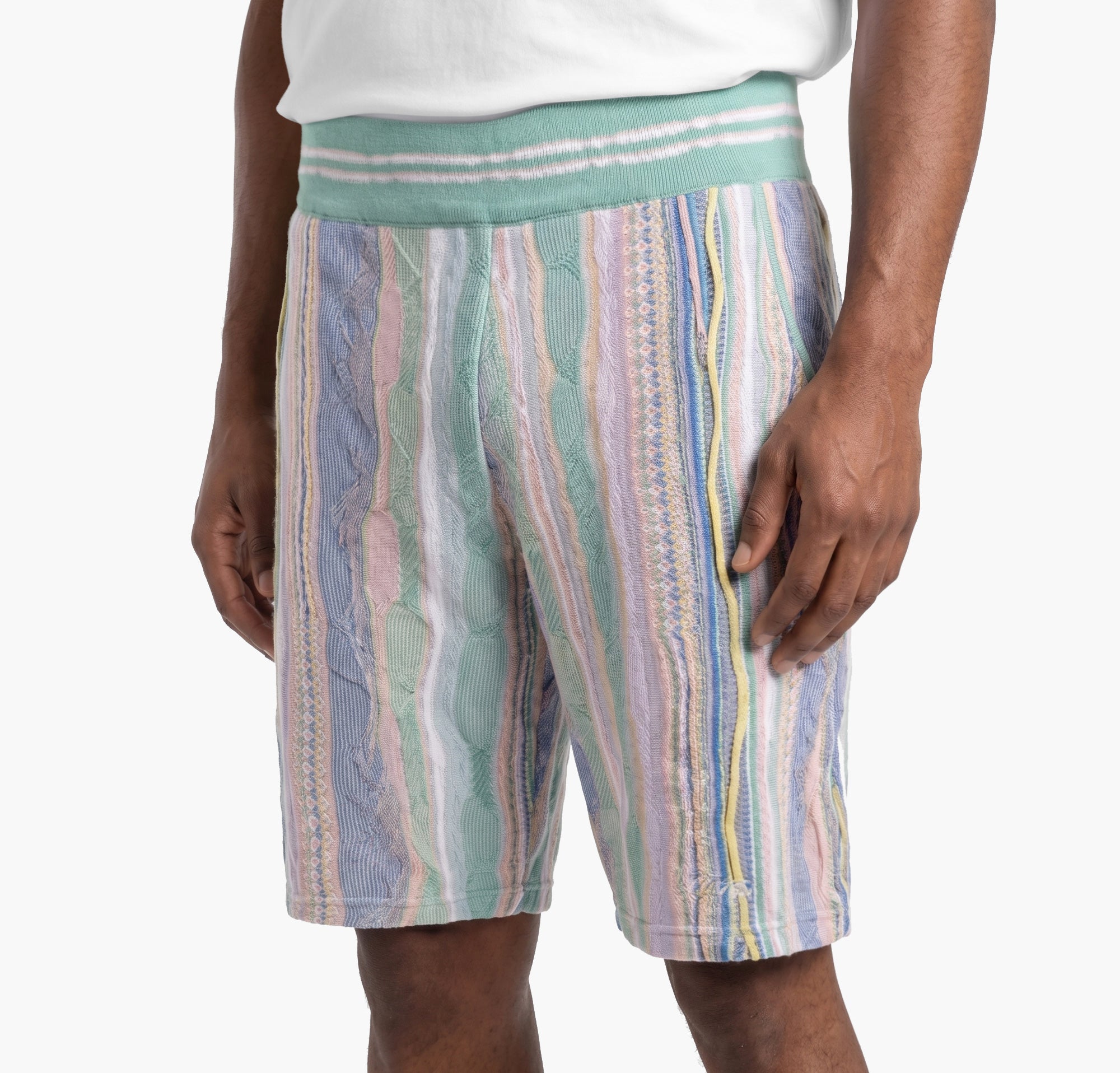 New - COOGI Light Weight Sweater Knit Shorts in Pink and Yellow
