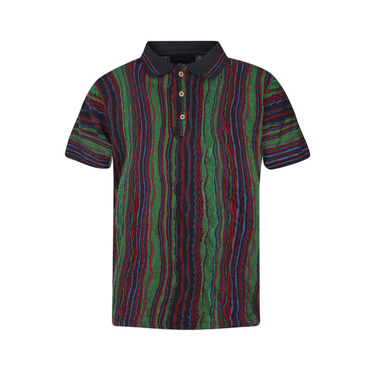 New - COOG Light Weight Sweater Knit Polo - Green Base