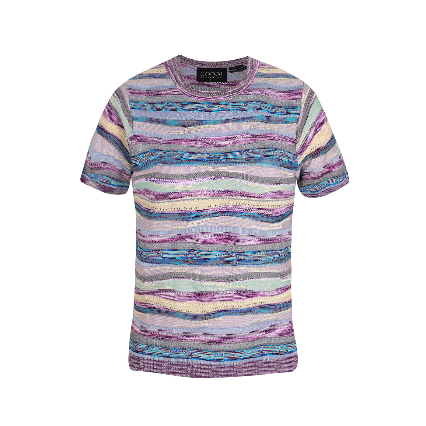 New - COOGI Women's All-Season Short Sleeve Sweater Knit Top - Purple Base