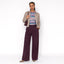 New - COOGI Women's Light Weight Long Sleeve Sweater Knit Top - Purple Base