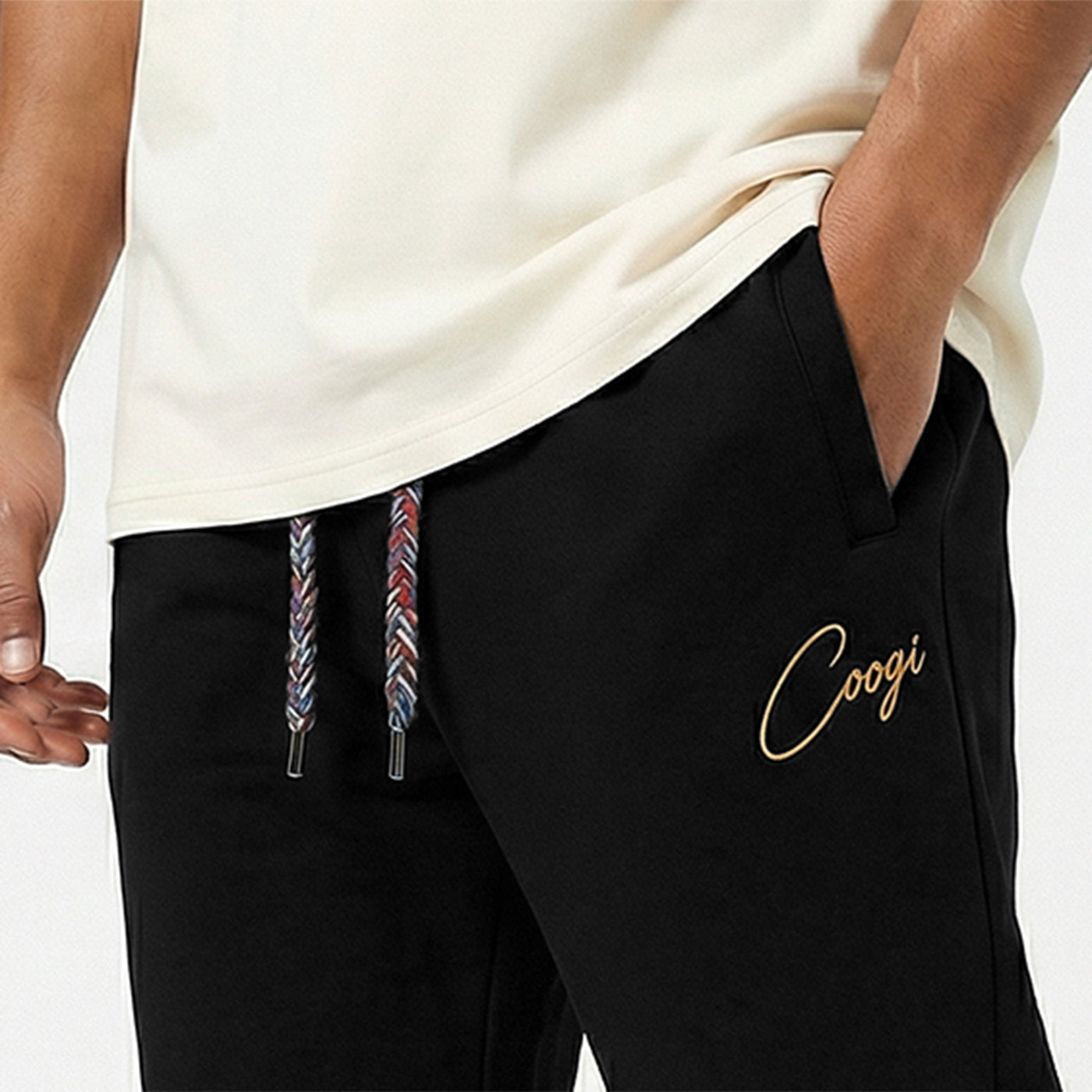 New - COOGI Script Jogger - Oversized - Black: COOGI Crown Reserve HeavyLuxe Fleece