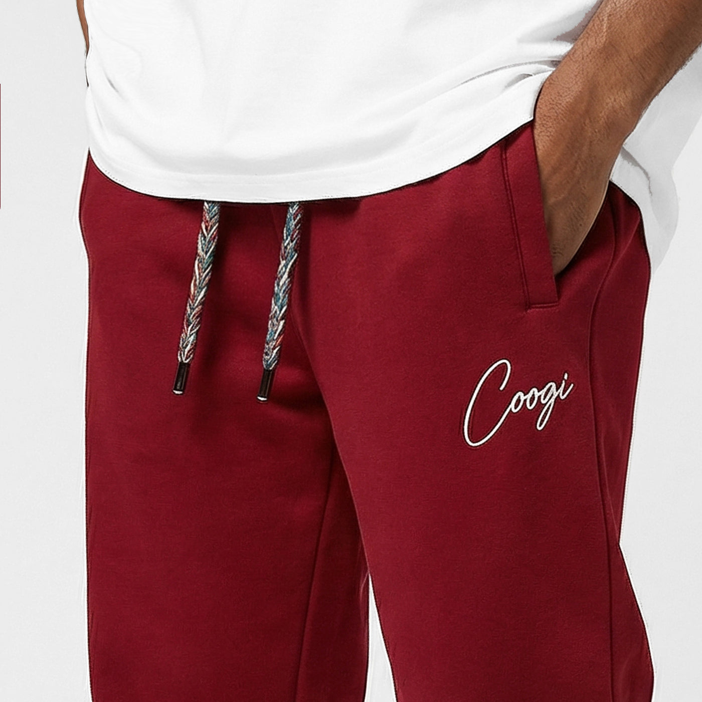 New - COOGI Script Jogger - Oversized - Crimson: COOGI Crown Reserve HeavyLuxe Fleece