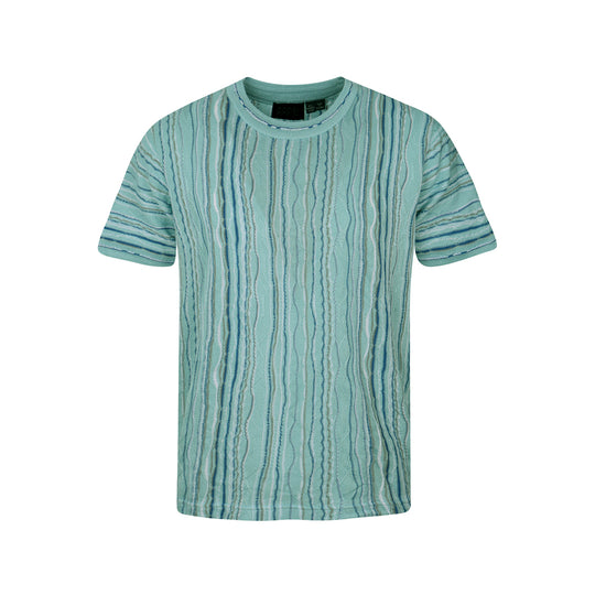New - COOGI Light Weight Sweater Knit Tee - Blue Base