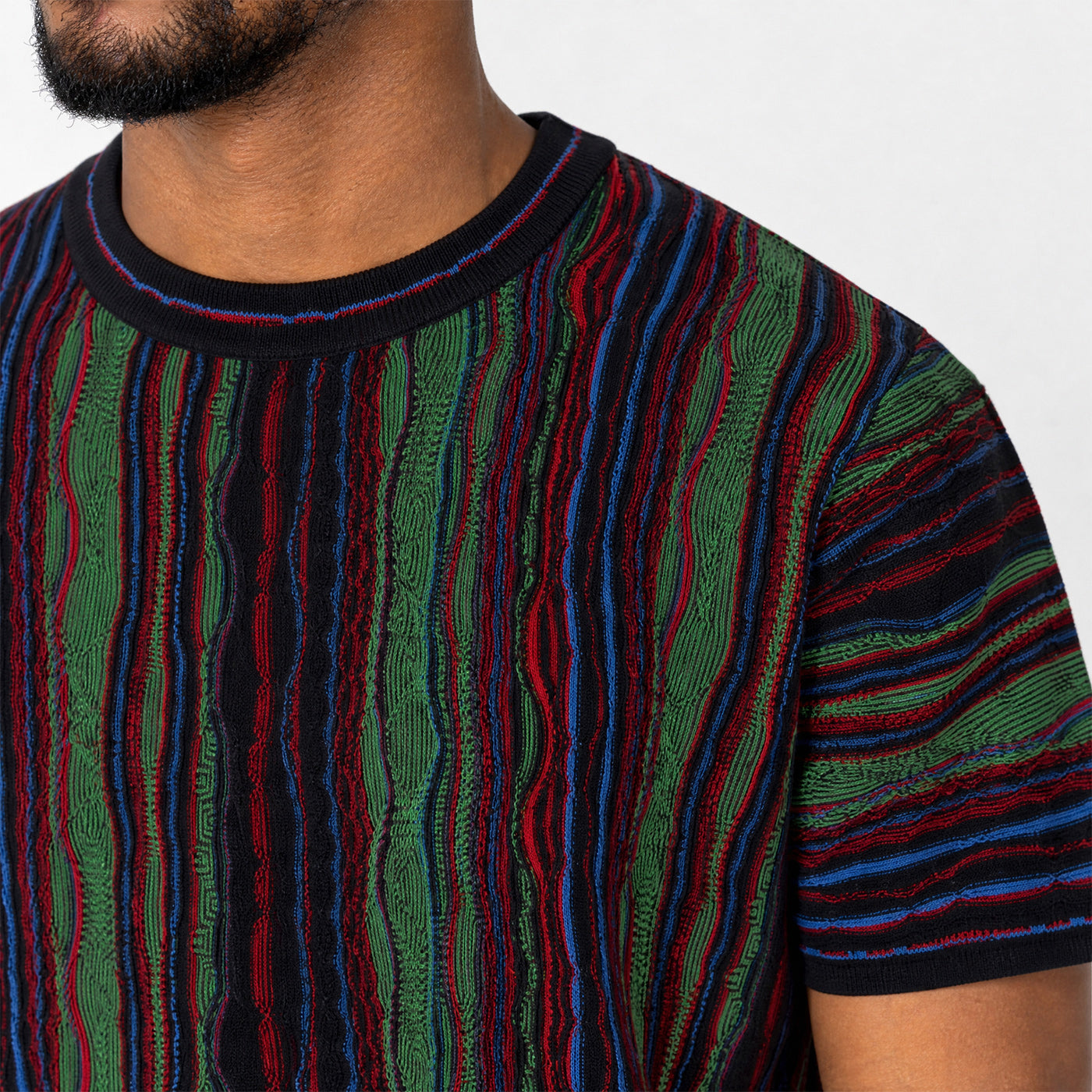 New - COOGI Light Weight Sweater Knit Tee - Green Base