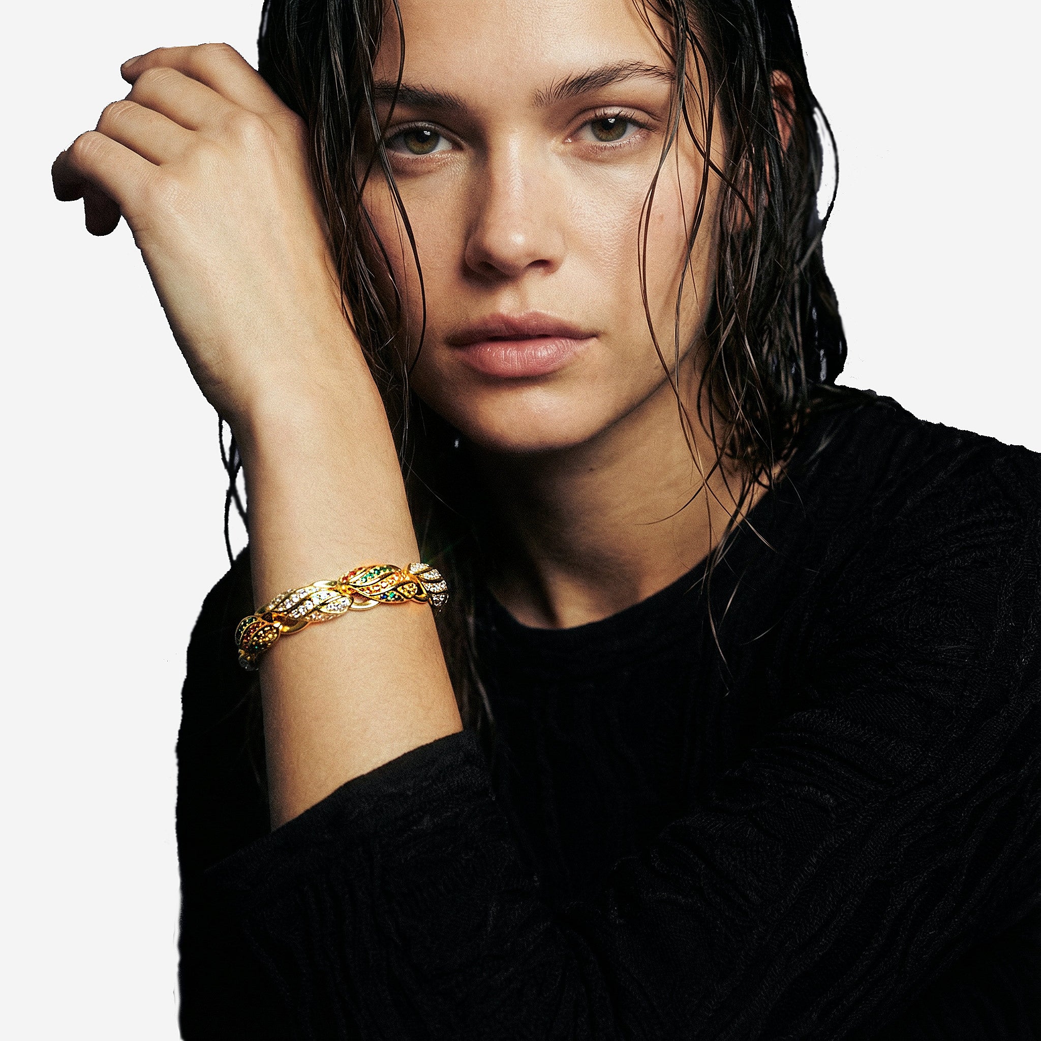 COOGI Twisted Rope Bracelet - Yellow Gold Plated