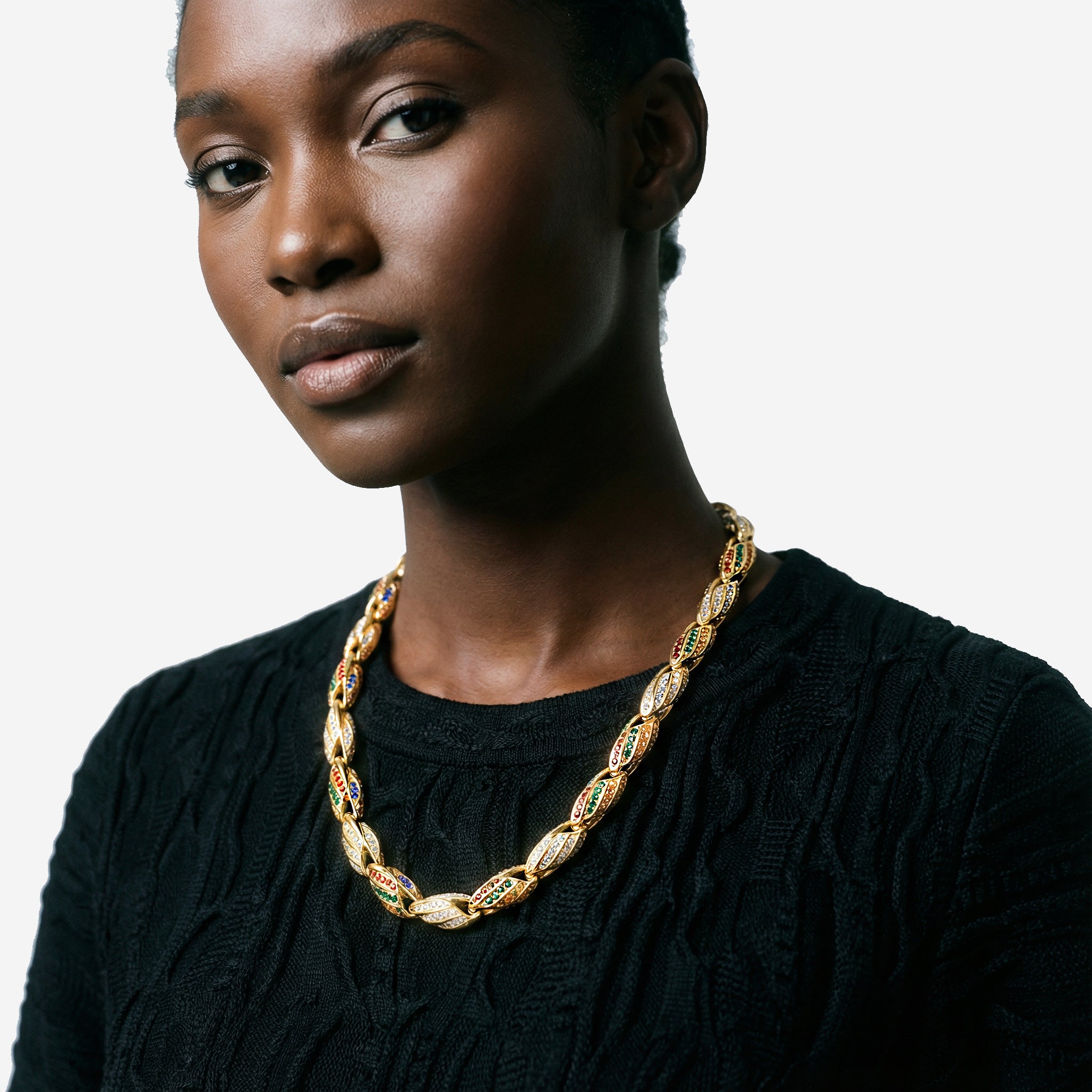 COOGI Twisted Rope Necklace - Yellow Gold Plated