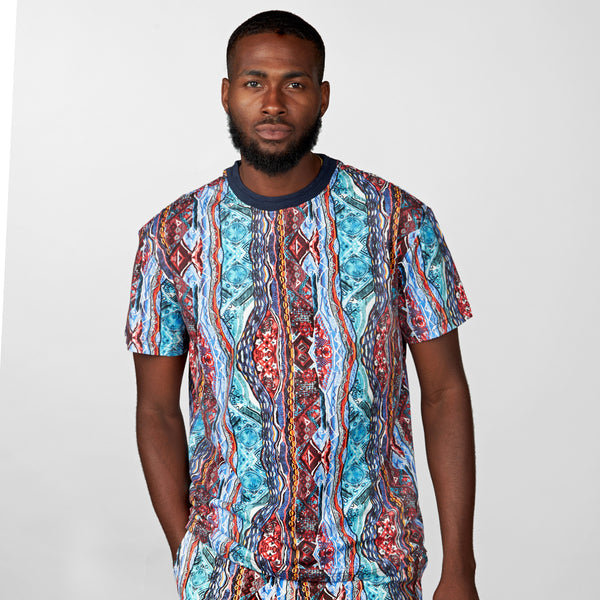 COOGI RED-BLUE ALL-OVER OG TEE - Coogi