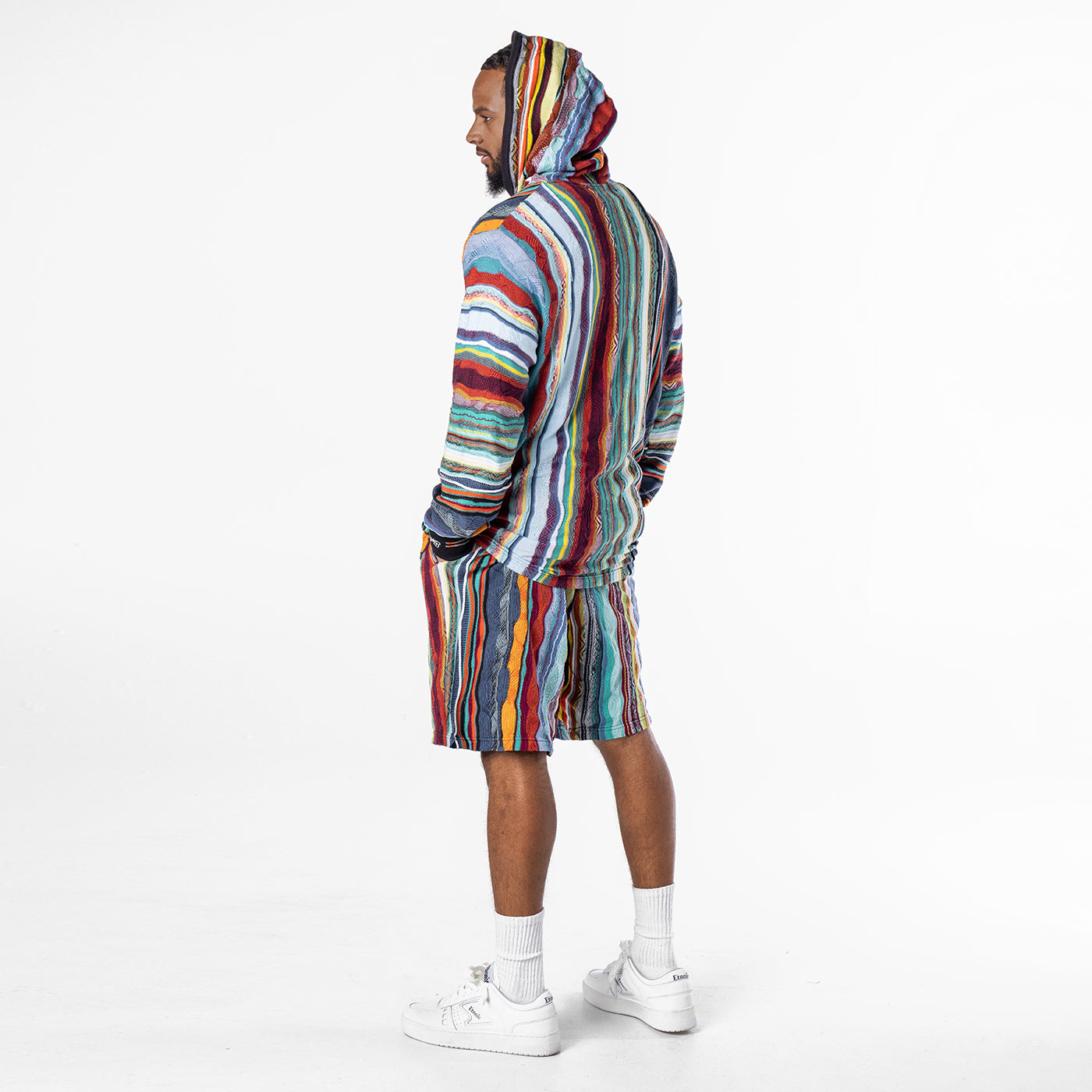 New - COOGI Light Weight Sweater Knit Hoody in Jade Black