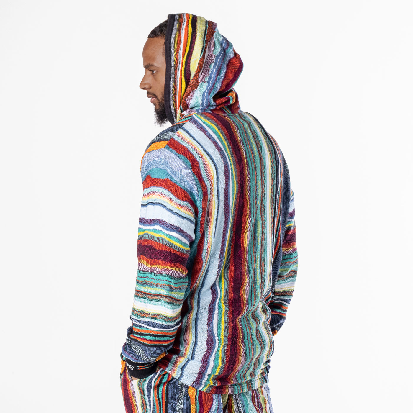 New - COOGI Light Weight Sweater Knit Hoody in Jade Black