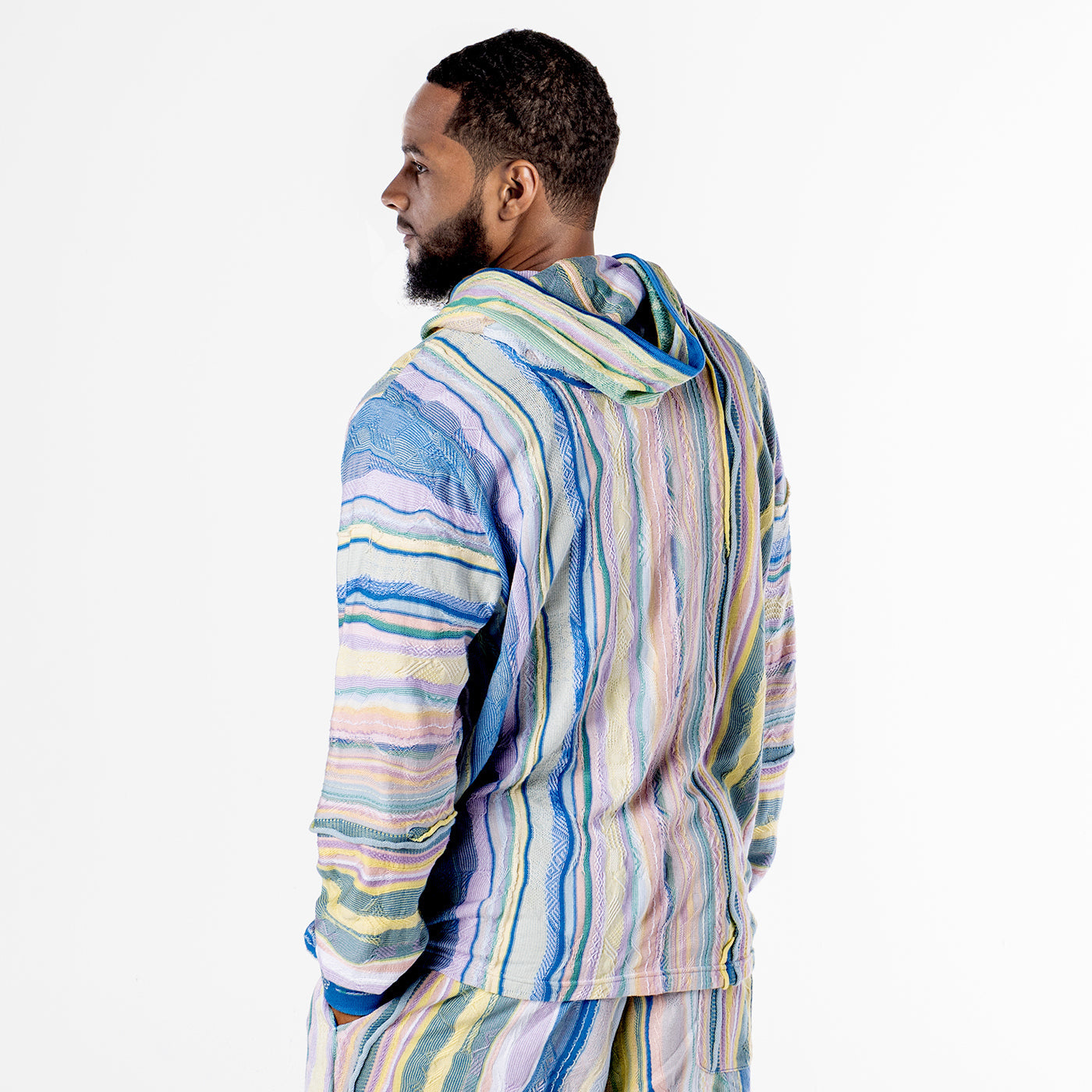 New - COOGI Light Weight Sweater Knit Hoody in Pink and Blue
