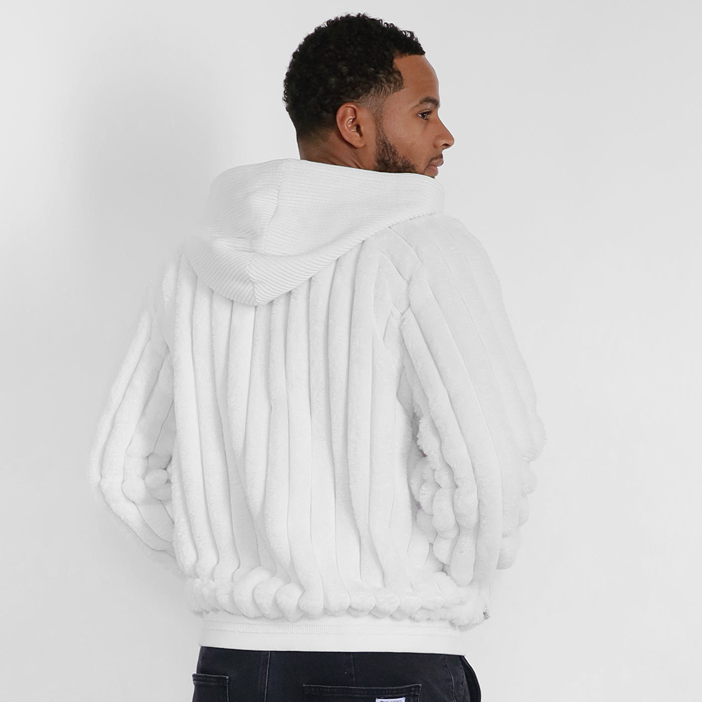 Lumignon original ♥ Big Fur knit hoodie Chic Fur Zip-Up Hoodie CN416 - Acubi style | LEWKIN