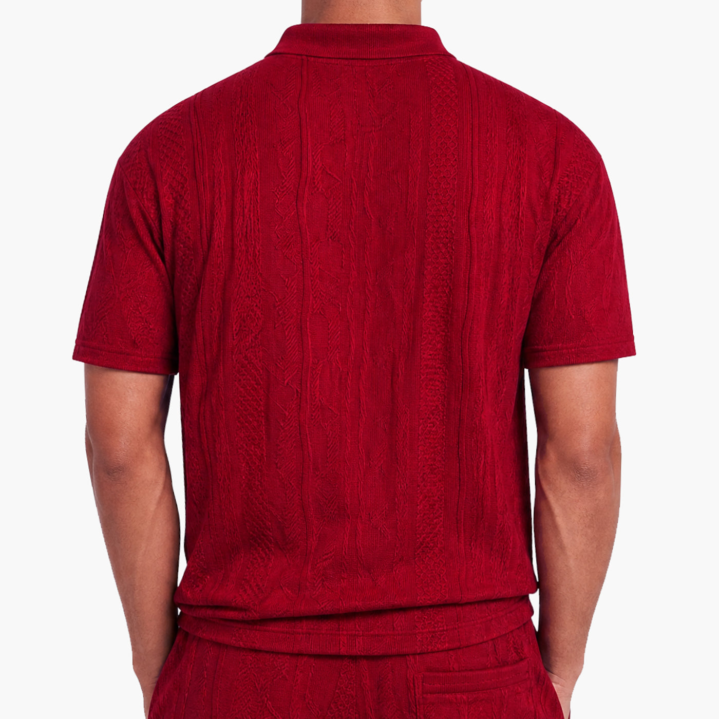 New - COOGI Light Weight Sweater Knit Red Alert Polo
