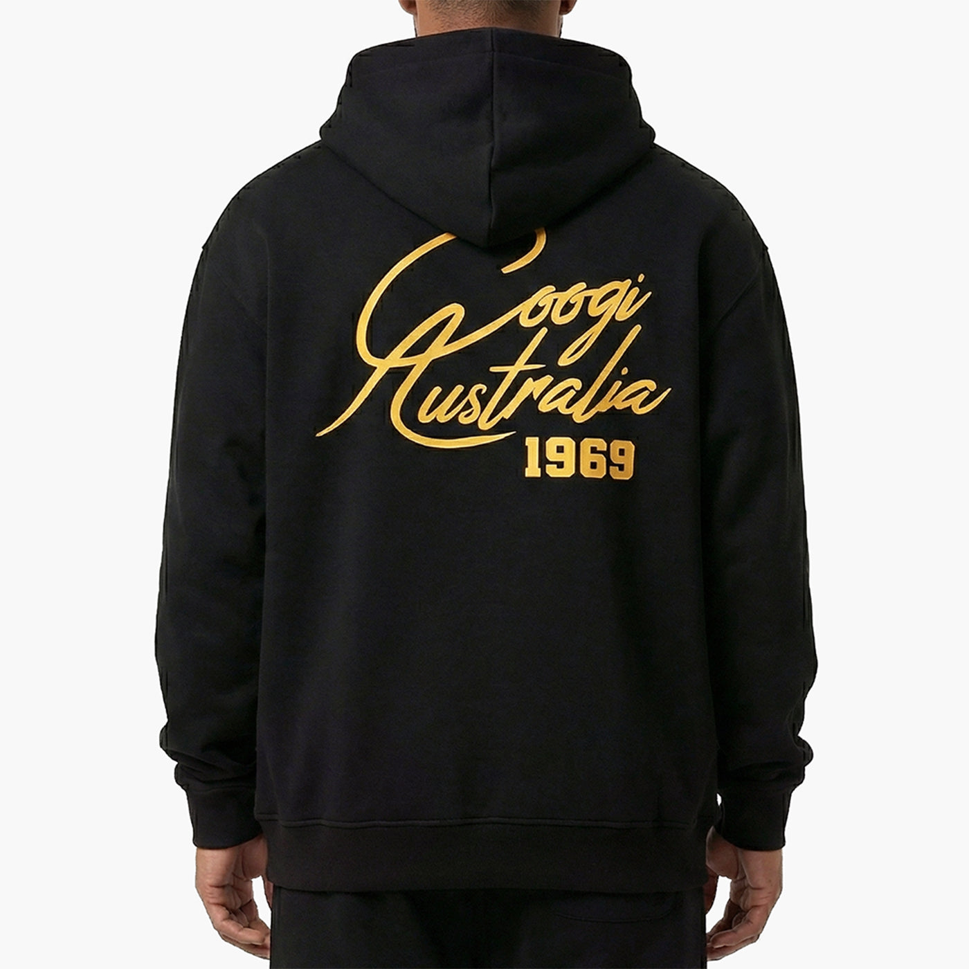 New - COOGI Script Hoody - Oversized - Black: COOGI Crown Reserve HeavyLuxe Fleece