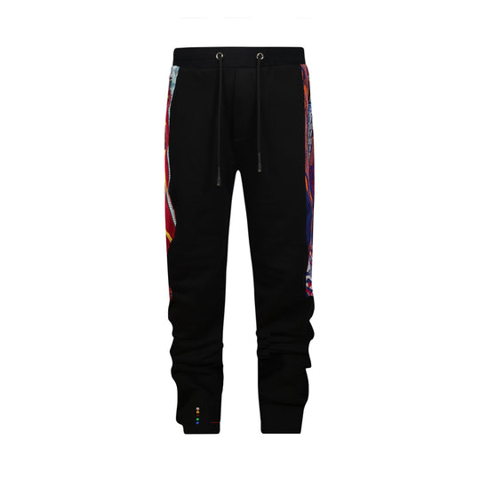 New - COOGI Sweater Pieced Fleece Jogger in Black