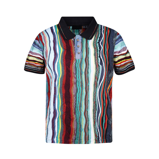 New - COOGI Light Weight Sweater Knit Polo in Jade Black