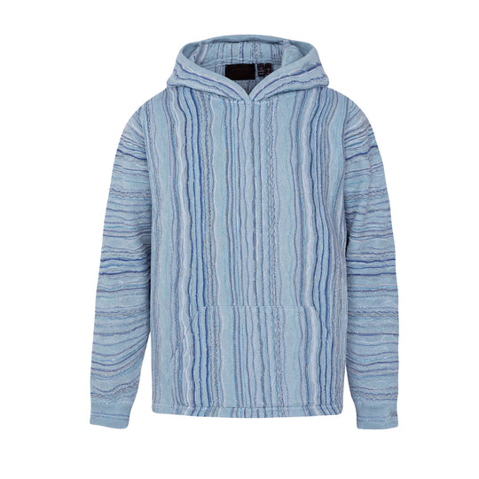 New - COOGI Light Weight Sweater Knit Hoody - Blue Base