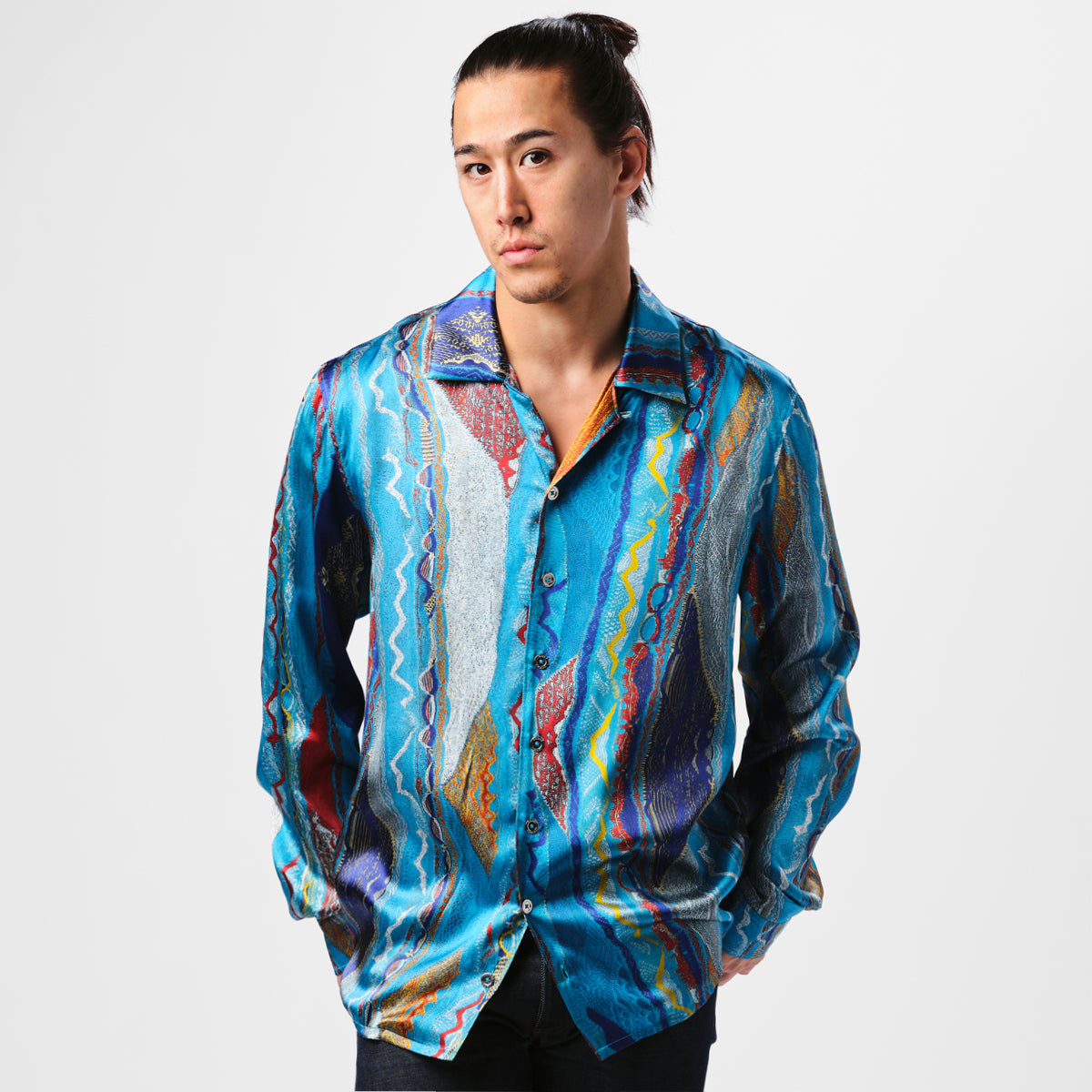 COOGI Silk Shirt in Blues COOGI Silk Shirt in Blues