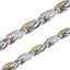 COOGI Twisted Rope Necklace - White Gold Plated