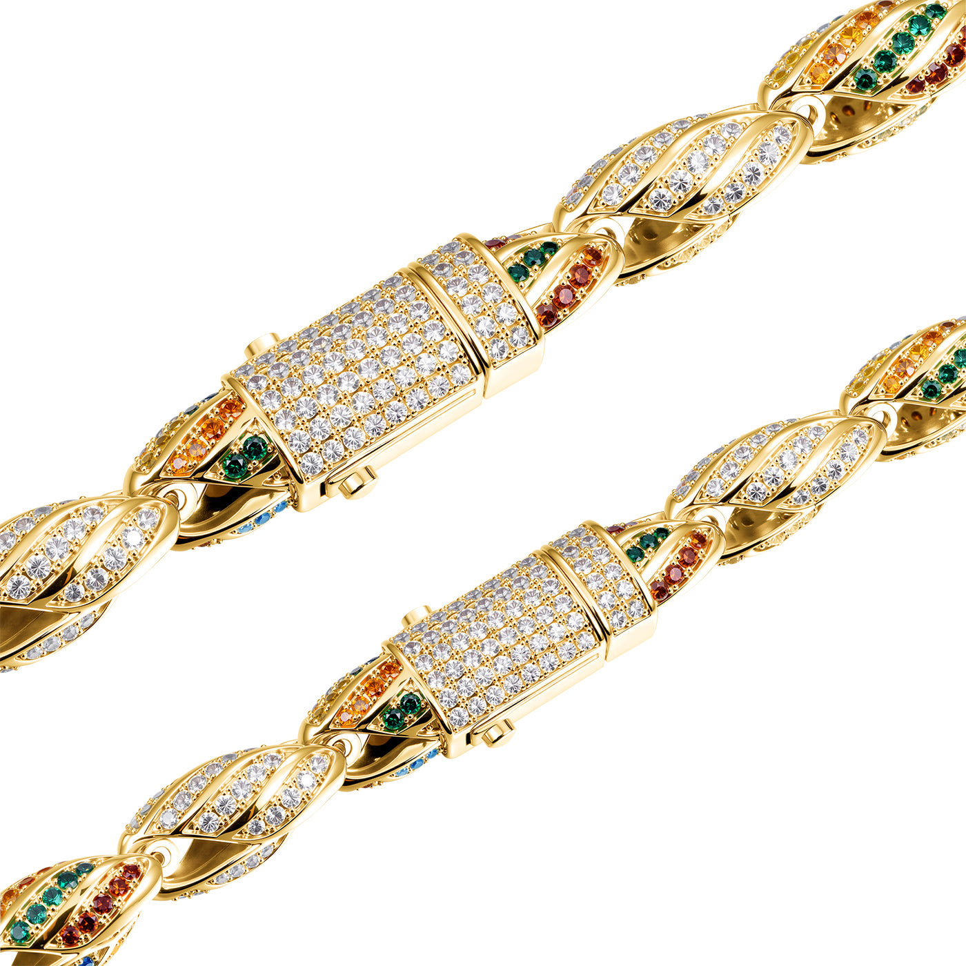 COOGI Twisted Rope Necklace - Yellow Gold Plated