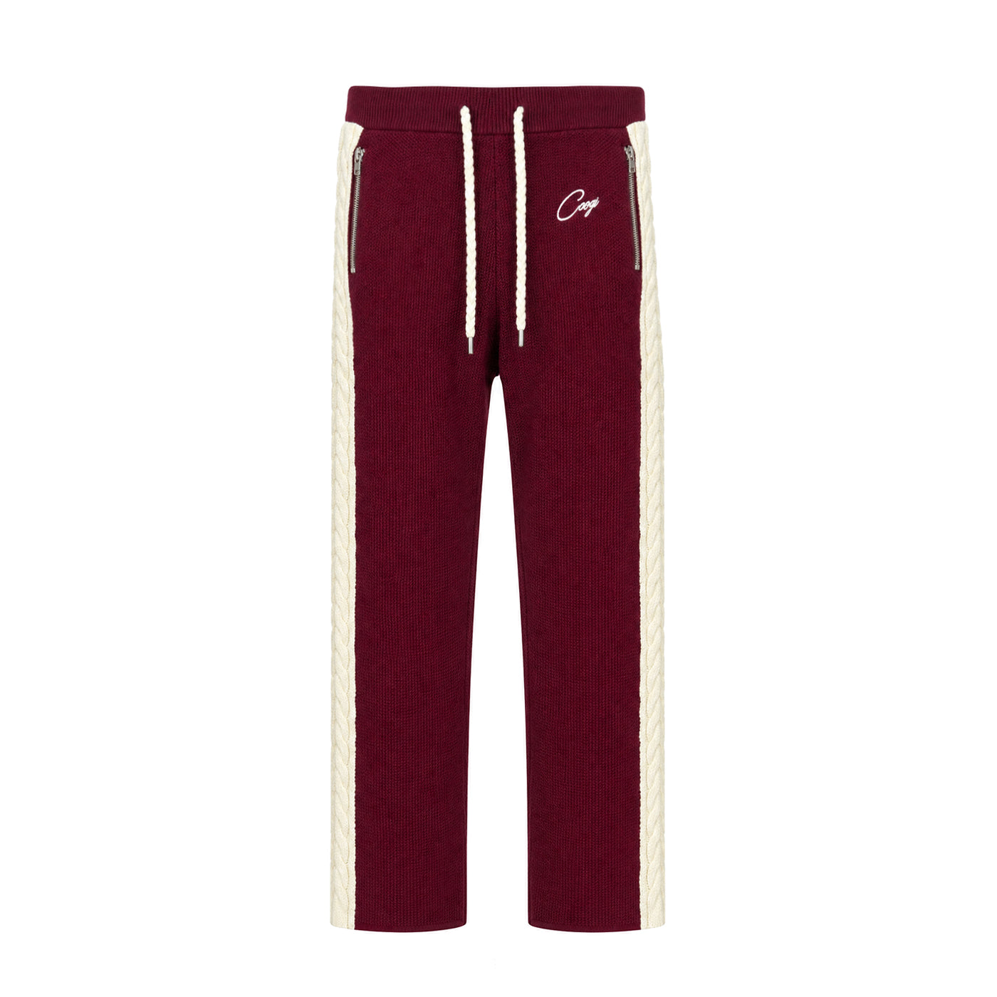 Introducing - COOGI Heavy Weight Fashion Knit Track Pants - Burgundy