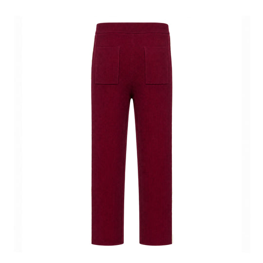 Introducing - COOGI Heavy Weight Fashion Knit Track Pants - Burgundy