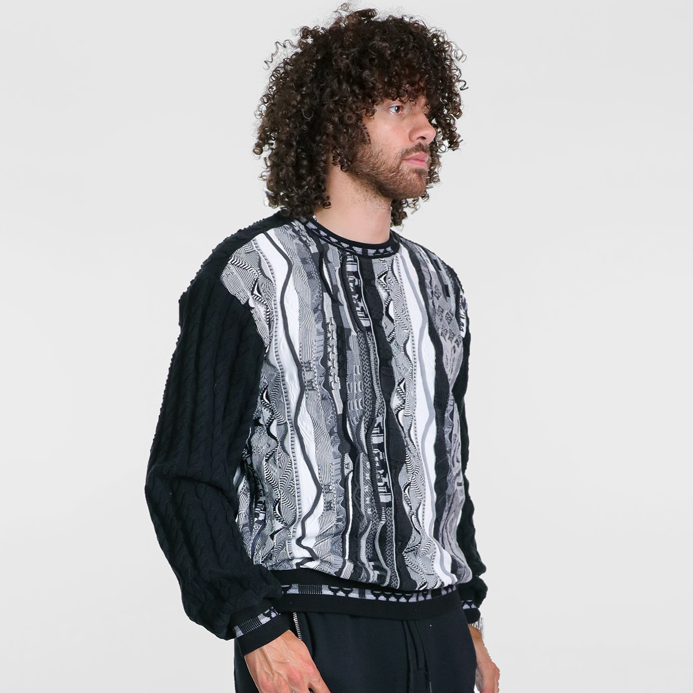 COOGI ニットトップス シアーニット COOGI風 半袖トップス メンズ 送料無料・(100)メール便可