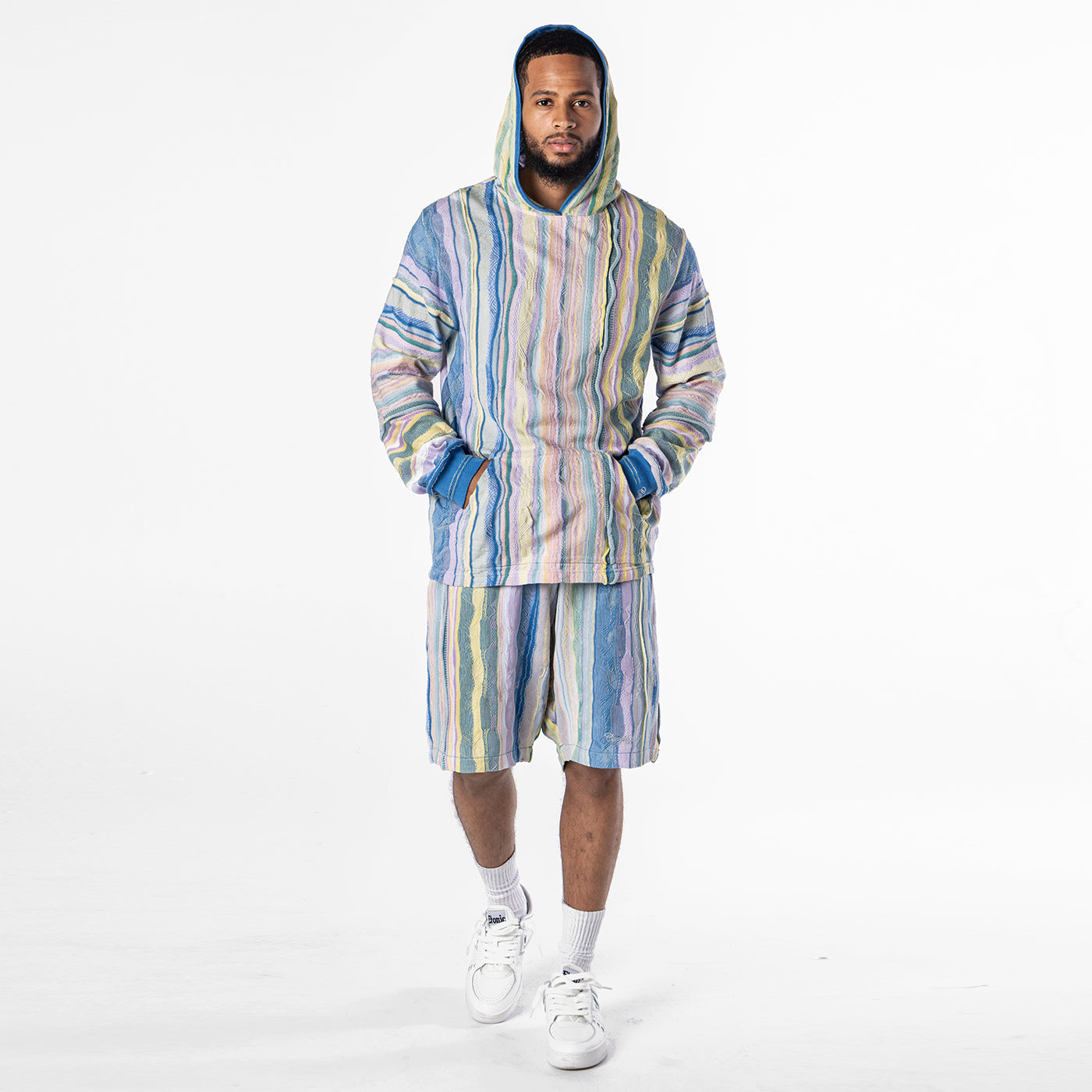 New - COOGI Light Weight Sweater Knit Hoody in Pink and Blue