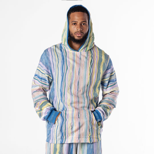 New - COOGI Light Weight Sweater Knit Hoody in Pink and Blue