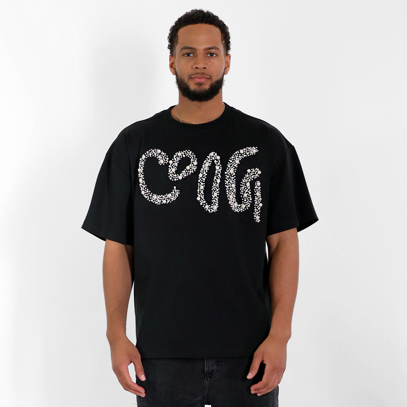 New - COOGI Pearl Logo Tee in Black