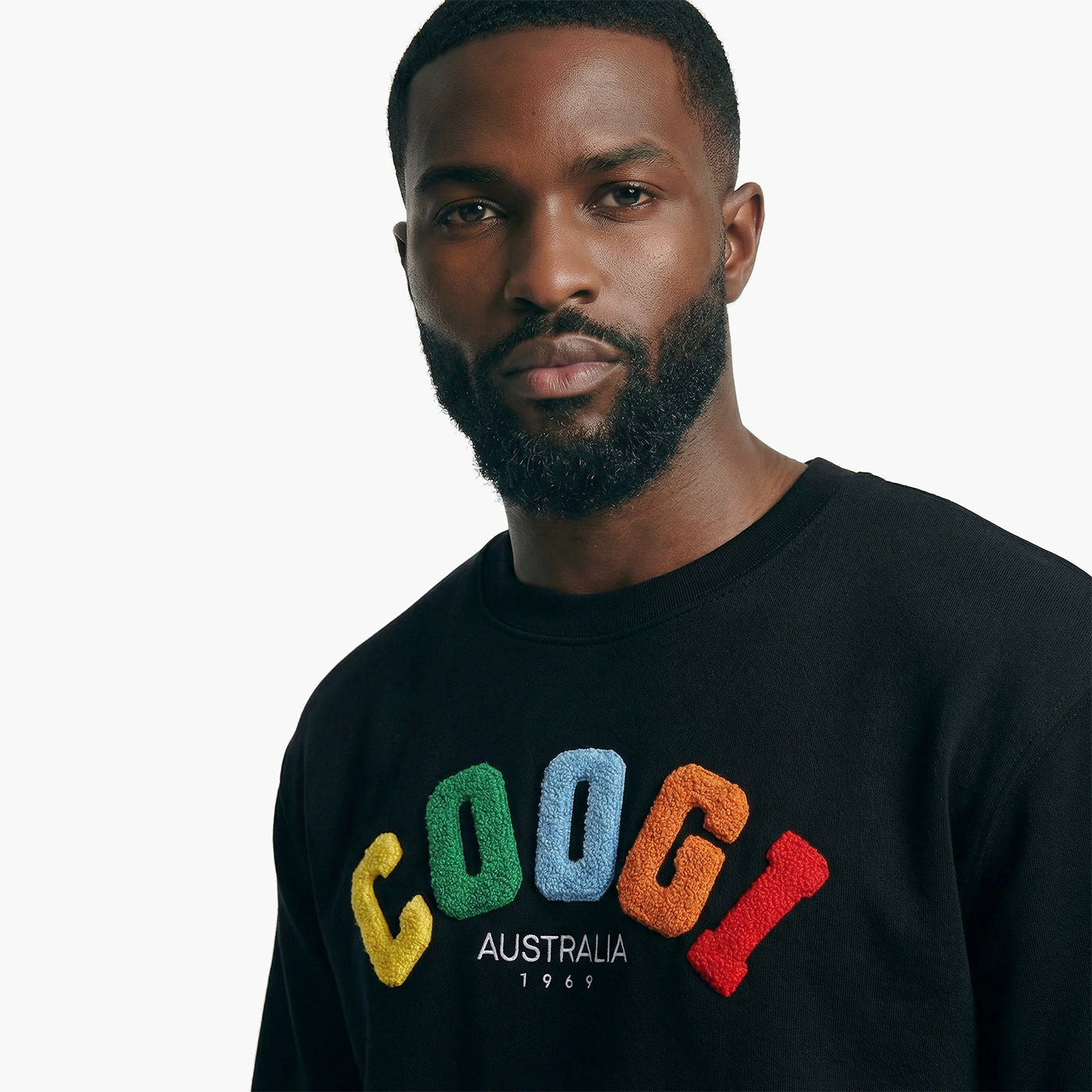 New - COOGI - Block Logo Crew - Oversized - Black: COOGI Crown Reserve