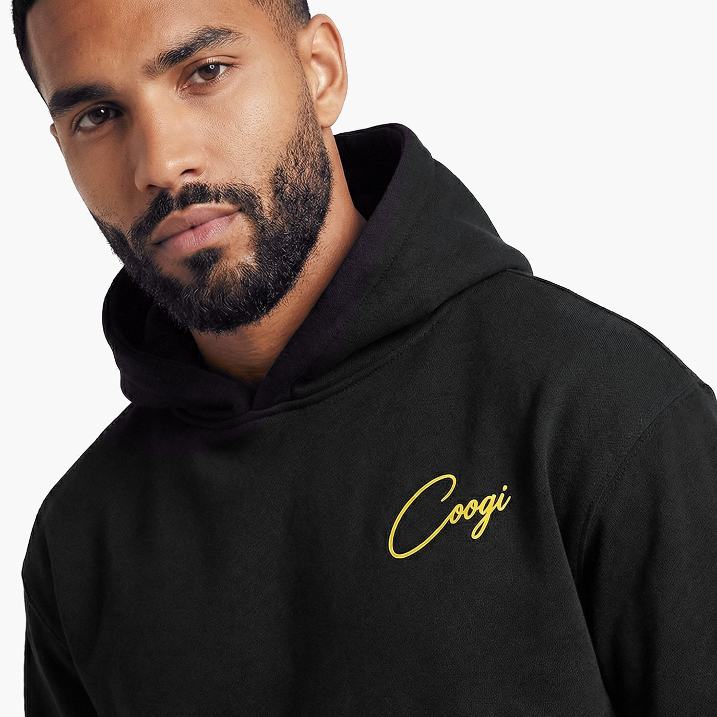 New - COOGI Script Hoody - Oversized - Black: COOGI Crown Reserve HeavyLuxe Fleece